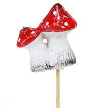 Product Decorative mushrooms flower plugs ceramic toadstools 6cm 6 pcs