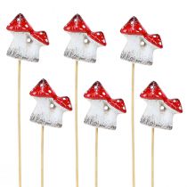 Product Decorative mushrooms flower plugs ceramic toadstools 6cm 6 pcs