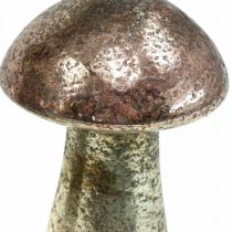 Deco mushrooms glass pink table decoration autumn Ø6.5cm H10cm 3pcs