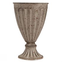 Product Decorative trophy planter antique look grey brown Ø13cm H19cm