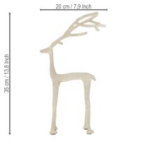 Product Reindeer figurine Metal figurine deer Grey clay optics H35cm