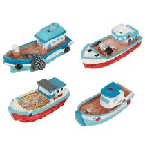 Product Decorative boat blue red maritime table decoration 5 cm 8 pieces