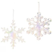 Product Decoration Snowflakes Winter Decoration Iridescent Ø14–15cm 2pcs