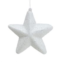 Product Star white with glitter 11.5cm