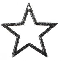 Product Decoration Star Black Glitter Table Decoration Christmas 4.5cm 120 pcs