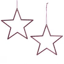 Product Decoration Stars Christmas Tree Decorations Berry Glitter Ø12cm 12 pcs