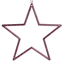 Product Decoration Stars Christmas Tree Decorations Berry Glitter Ø12cm 12 pcs