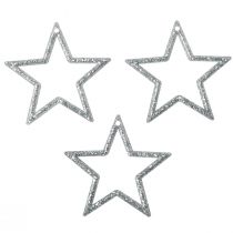 Product Decorative Stars Silver Glitter Christmas Stars 4.5cm 120 pcs