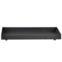 Product Decorative tray metal tray black grey washed 30×15cm
