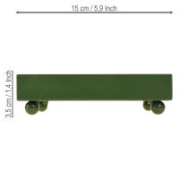 Product Decorative tray square metal tray green 15×15cm 2pcs
