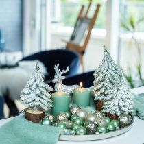 Decorative Christmas tree, winter decoration, fir tree with snow H19cm