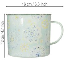 Product Decorative mug, plant pot, mandala, enamelled, Ø13cm H12cm