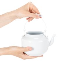 Product Decorative metal teapot with vintage look for flower arrangements