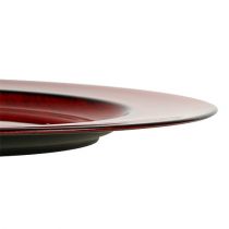 Product Decorative plate plastic Ø28cm red-black