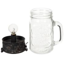 Product Decorative drinking glass with LED lamp Ø8cm H16cm
