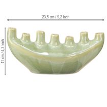 Product Decorative Vase Boat Ceramic Vase Light Green 23×8.5×11cm