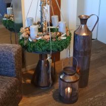 Decorative vase vintage decorative jug copper colored metal Ø26cm H58cm