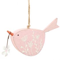 Product Decorative bird spring decoration hanging decoration wood pink 15×8.5cm