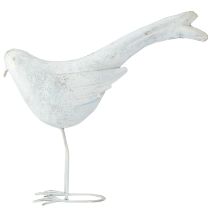 Product Decorative Bird Metal Decorative Figure Vintage White Gold 35x32.5cm