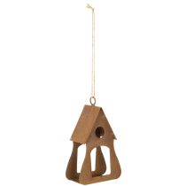 Product Decorative hanging birdhouse, rust-colored birdhouse decoration, 17.5cm