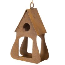 Product Decorative hanging birdhouse, rust-colored birdhouse decoration, 17.5cm