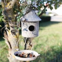 Product Decorative birdhouse metal hanging decoration in antique Ø15cm H21cm