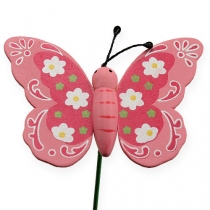 Product Butterfly on stick 8cm 18pcs