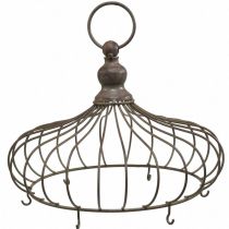 Product Decorative crown for hanging metal crown antique 6 hooks Ø28cm