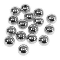 Product Decorative pearls silver metallic 14mm 35pcs