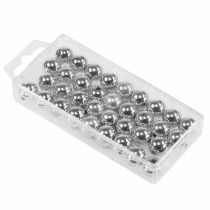 Product Decorative Beads Silver Metallic 14mm 35 pcs