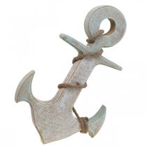 Product Anchor Deco Wood Maritime Deco White Blue 42cmx25cmx3.5cm