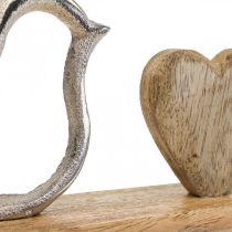 Decorative display heart and doves wedding decoration 30×5×12cm