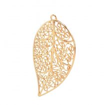Product Decorative leaves for hanging metal decoration gold 5.5cm 24pcs