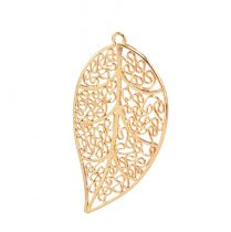 Product Decorative leaves for hanging metal decoration gold 5.5 cm 24 pcs
