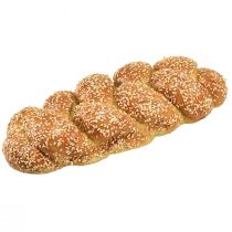 Decorative bread plaited loaf with sesame food dummy 30cm