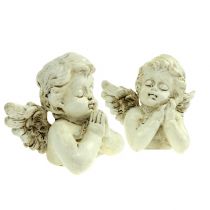 Decorative angel praying cream 9cm 8pcs