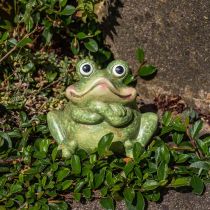 Ceramic frog couple, ceramic frog couple, summer decoration 14cm 2pcs