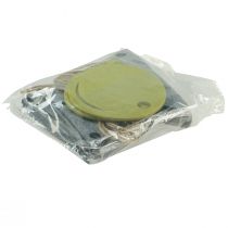 Product Decorative birthday pennant chain garland made of felt gray green 300cm