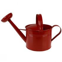 Product Decorative watering can red metal jug for planting H26cm 5L