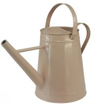 Product Metal decorative watering can, sand-colored vintage design, for plants &amp; dried flowers, 50×22.5×39cm