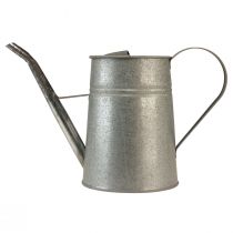 Product Galvanized decorative watering can, metal, grey, vintage look, 1.7L, H23cm, for stylish flower decorations &amp; planters
