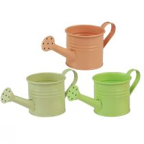 Product Decorative watering can planter metal colored 16.5x7cm 8 pcs