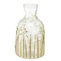 Product Decorative glass vase with real gypsophila decor Ø9.5cm H18cm