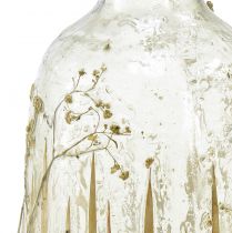 Product Decorative glass vase with real gypsophila decor Ø9.5cm H18cm