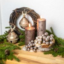 Decorative hanger artificial larch coniferous branches cones and berries 150cm