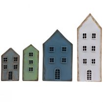 Decorative houses table decoration vintage planter H12.5cm – 19cm set of 4