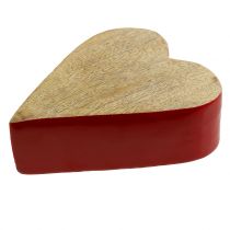 Product Deco heart wood red, nature 11cm x 9.5cm