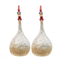 Product Decoration Chickens Decoration Figures Easter Decoration Chicken funny H15cm 2 pcs