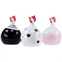 Product Decorative chickens Easter decoration figures rooster 11.5cm 3pcs