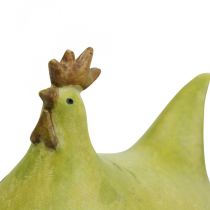 Deco Chicken Colorful Easter Decorations Green/Yellow/Orange 13cm 3pcs